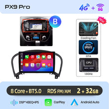 Cargar imagen en el visor de la galería, AWESAFE PX9 Car Radio Autoradio for Nissan Juke YF15 2010-2014  Wireless Carplay Screen Android Auto Stereo GPS Navi FM RDS BT
