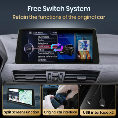 Junsun 8 Core 4G WiFi Wireless CarPlay Andorid Auto Car Radio Multimedia For BMW X1 F48 X2 F49 2013-2020 Car Intelligent Systems