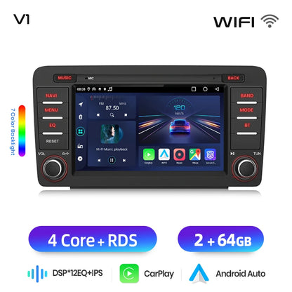 Junsun Wireless CarPlay Car Radio For Skoda Octavia 2 A5 2004 2005 2006 2007 2008-2013 Android Multimedia