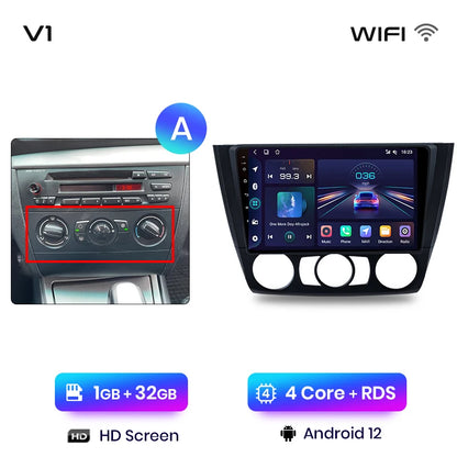 Junsun V1 AI Voice - Radio inalámbrica CarPlay Android Auto para BMW Serie 1, Serie 1, E87, E81, E82, E88 (2004-2011), 4G, GPS multimedia para coche 
