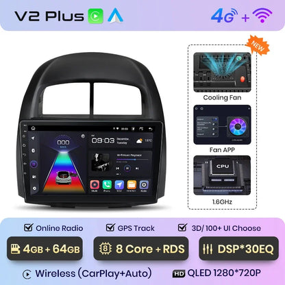 Radio Junsun inalámbrica CarPlay Android Auto para Toyota Passo 2006, 2007, 2008, 2009-2011, sistemas inteligentes para coche, RDS, Bluetooth, WiFi, 2 DIN 