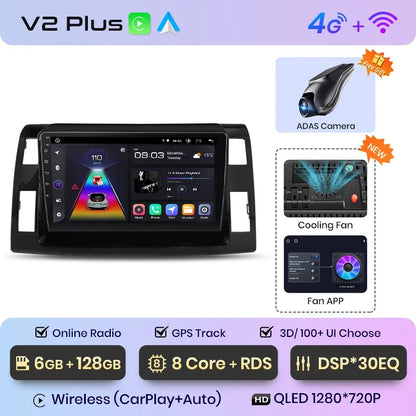 Radio Junsun con CarPlay inalámbrico y Android Auto para Toyota Previa XR50 3 III Estima 2006-2019, sistemas inteligentes para coche, RDS, Bluetooth, WiFi 