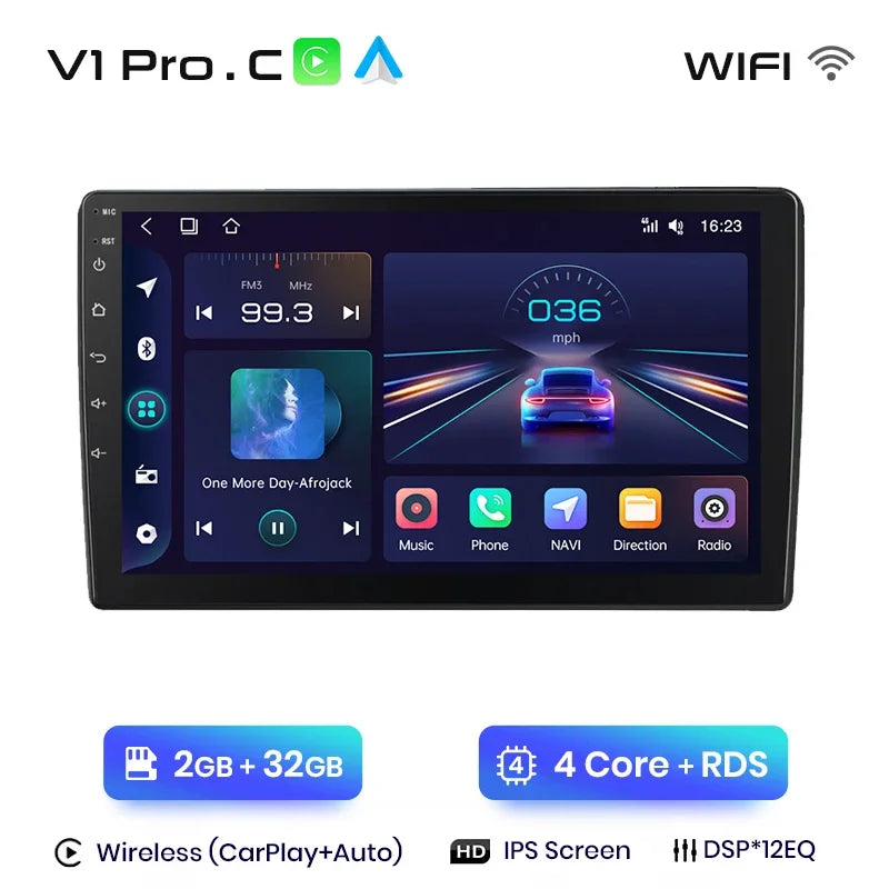 Junsun Wireless CarPlay Android Auto Radio For Volkswagen TOUAREG 2003 2004 2005-2010 Car Intelligent Systems RDS BT WiFi 2 din