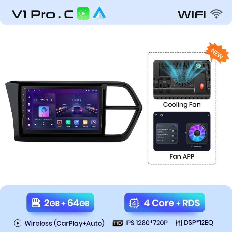 Junsun CarPlay inalámbrico Android Auto Radio para VOLKSWAGEN JETTA VS5 2019+ Sistemas inteligentes para coche RDS BT WiFi 2 DIN 