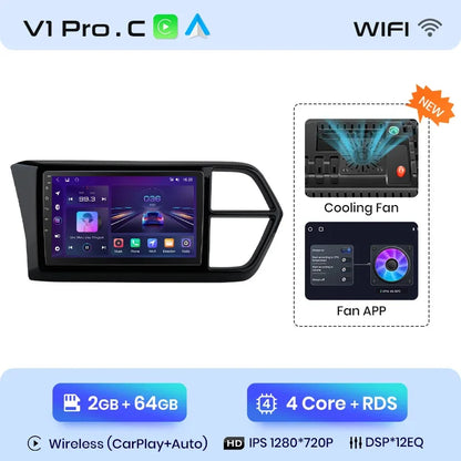Junsun CarPlay inalámbrico Android Auto Radio para VOLKSWAGEN JETTA VS5 2019+ Sistemas inteligentes para coche RDS BT WiFi 2 DIN 