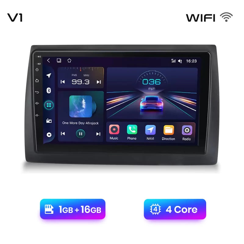 Junsun V1 Plus Autoradio für Fiat Stilo 2001–2010, kabelloses CarPlay, Android Auto, intelligente Autosysteme, keine 2 Din, 2 Din DVD 