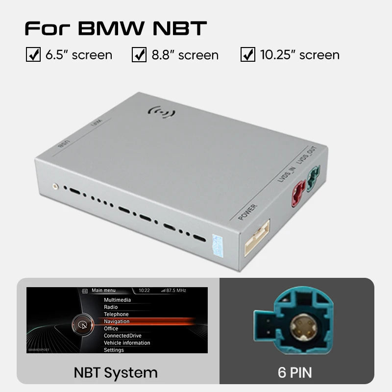 Junsun Wireless CarPlay Android For BMW NBT CIC System 1 2 3 4 5 Series X1 X3 X4 X5 F20 F21 F30 F31 F34 F10 F48 F25 F26 F10 E84