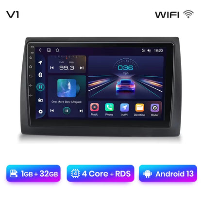 Radio Junsun V1 Plus para Fiat Stilo 2001-2010 con CarPlay inalámbrico, Android Auto, sistema inteligente para coche, 2 DIN, DVD. 