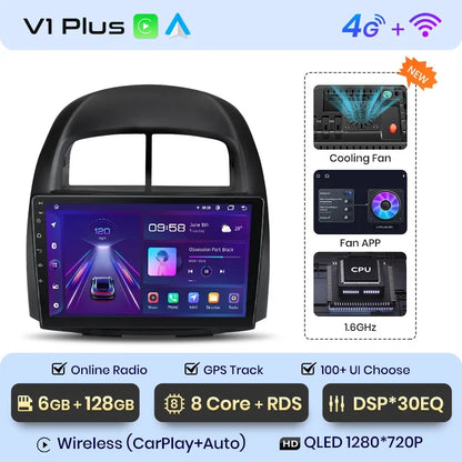 Radio Junsun inalámbrica CarPlay Android Auto para Toyota Passo 2006, 2007, 2008, 2009-2011, sistemas inteligentes para coche, RDS, Bluetooth, WiFi, 2 DIN 