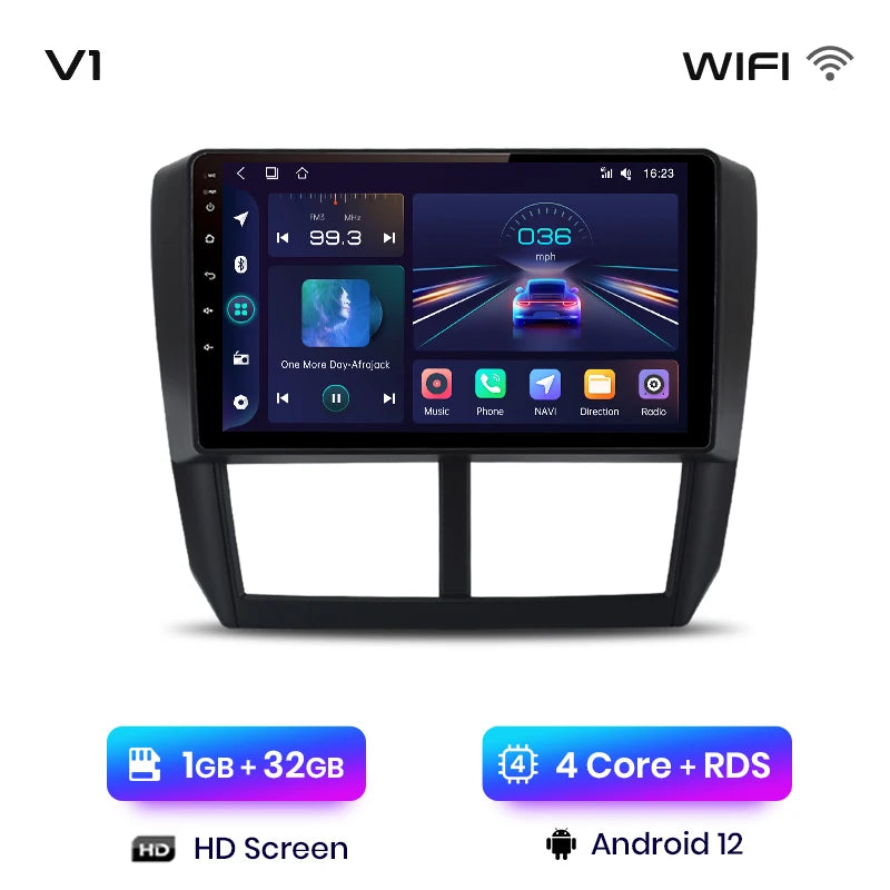Radio Junsun V1pro con Android 10,0, 2DIN, 4G, GPS, Carplay, para Subaru Forester 3 SH Impreza 2007-2013 