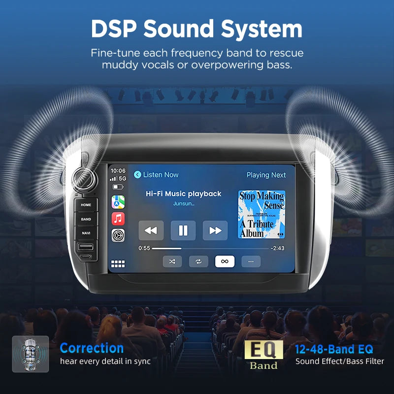 Junsun Wireless CarPlay Car Radio For Peugeot 2008 208 2012 2013-2018 Android Multimedia