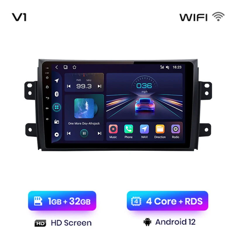 Junsun V1pro Android Autoradio für Suzuki SX4 2006–2013, für Fiat Sedici 2005–2014, Carplay 4G, Auto-Multimedia, GPS, 2-Din-Autoradio 