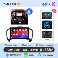 Cargar imagen en el visor de la galería, AWESAFE PX9 Car Radio Autoradio for Nissan Juke YF15 2010-2014  Wireless Carplay Screen Android Auto Stereo GPS Navi FM RDS BT
