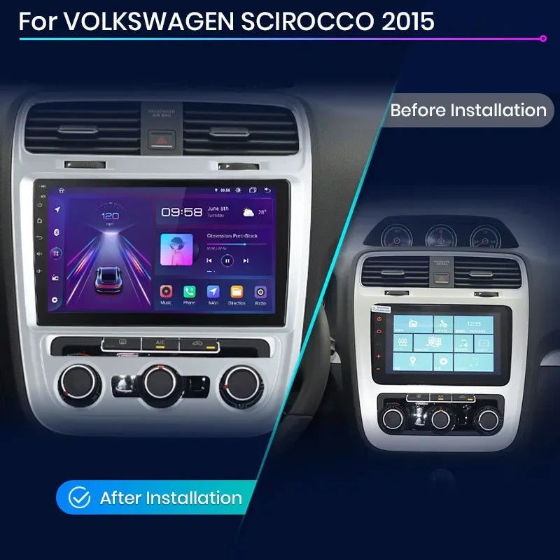 Radio Junsun CarPlay inalámbrica Android Auto para Volkswagen Scirocco 2015, sistemas inteligentes para coche, RDS, Bluetooth, WiFi, 2 DIN 