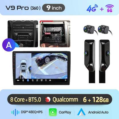 Junsun Wireless CarPlay Car Radio For Audi A4 B6 2000 20012002 2003 2004-2009 Android Multimedia