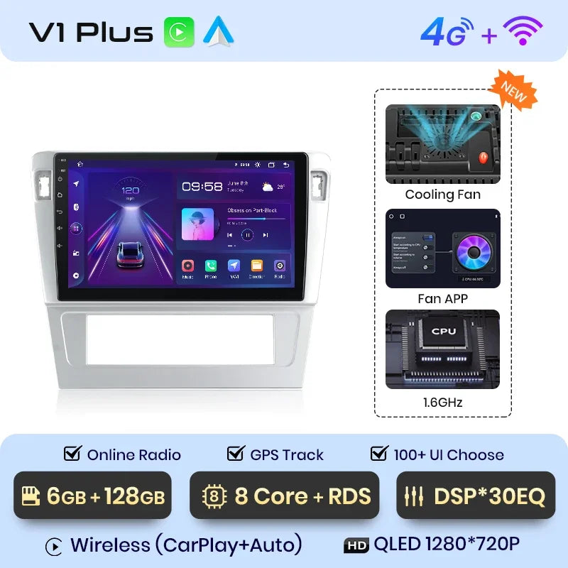 Junsun Wireless CarPlay Android Auto Car Radio Multimedia For Passat B7 2009-2011  GPS Intelligent Systems Smart Autoradio