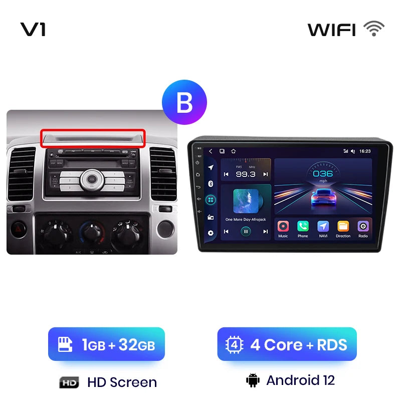 Junsun V1pro AI Voice 2 din Android Auto Radio For Nissan NAVARA 2006-2012 Carplay 4G Car Multimedia GPS 2din autoradio