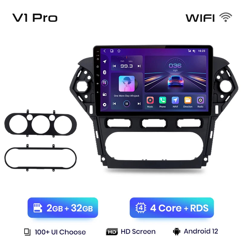 Junsun V1 AI Voice Wireless CarPlay Android Auto Radio For Ford Mondeo 4 mk4 2010-2013 2014 4G Car Multimedia GPS 2din autoradio