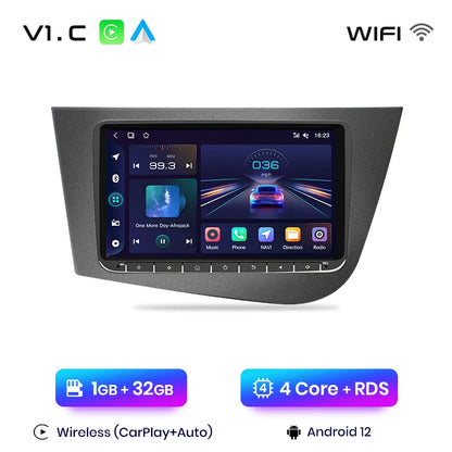 Radio Junsun con Android y voz AI para Seat Leon MK2 (2005, 2006, 2007-2012), Carplay, multimedia, RDS, DSP, GPS, sin autorradio 2DIN. 