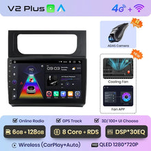 Load image into Gallery viewer, Junsun Wireless CarPlay Android Auto Radio For VOLKSWAGEN TOURAN 2011 2012 2013 -2015 Car Intelligent Systems RDS BT WiFi 2 din
