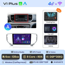 Lade das Bild in den Galerie-Viewer, Junsun V1pro AI Stimme Autoradio Android Auto Multimedia-Player Für Kia Sportage 4 QL 2018-2021 Carplay 4G DSP 2din GPS autoradio 
