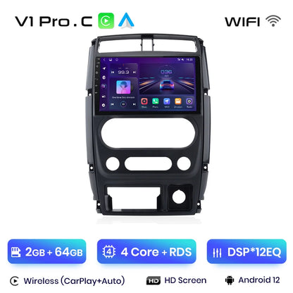 Junsun V1pro AI Voice - Radio para coche, reproductor multimedia Android Auto para Suzuki Jimny 3 2005-2019, Carplay 4G RDS 2DIN, GPS, autorradio 