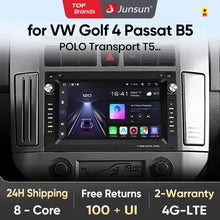 Sistemas inteligentes Junsun CarPlay Android Auto para VW Golf 4 Passat POLO Transport T5 Multivan Seat Jetta Autoradio 