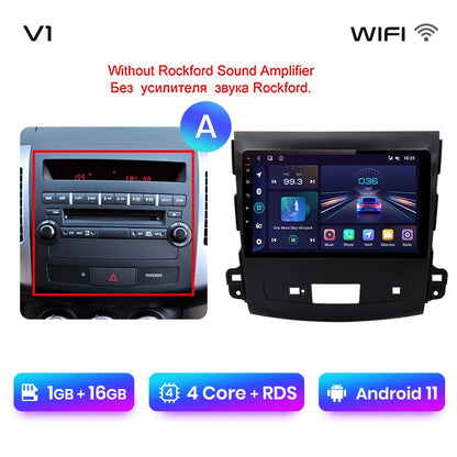 Radio Junsun V1pro 2 DIN Android Auto para Mitsubishi Outlander XL 2 2005-2011 Citroën C-Crosser con Carplay y reproductor multimedia para coche. 