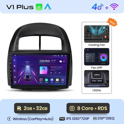 Radio Junsun inalámbrica CarPlay Android Auto para Toyota Passo 2006, 2007, 2008, 2009-2011, sistemas inteligentes para coche, RDS, Bluetooth, WiFi, 2 DIN 