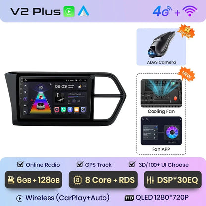 Junsun CarPlay inalámbrico Android Auto Radio para VOLKSWAGEN JETTA VS5 2019+ Sistemas inteligentes para coche RDS BT WiFi 2 DIN 