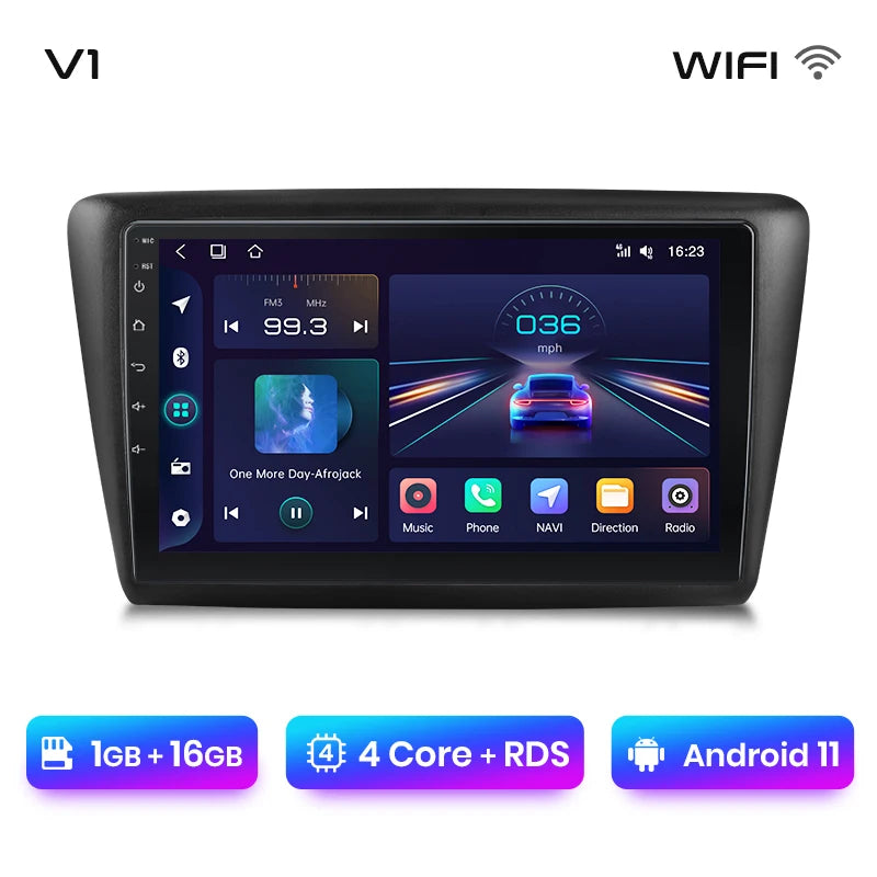 Junsun Drahtlose Android Auto Radio Für Skoda Rapid 2013 -2019 4G Auto Multimedia GPS 2din autoradio 