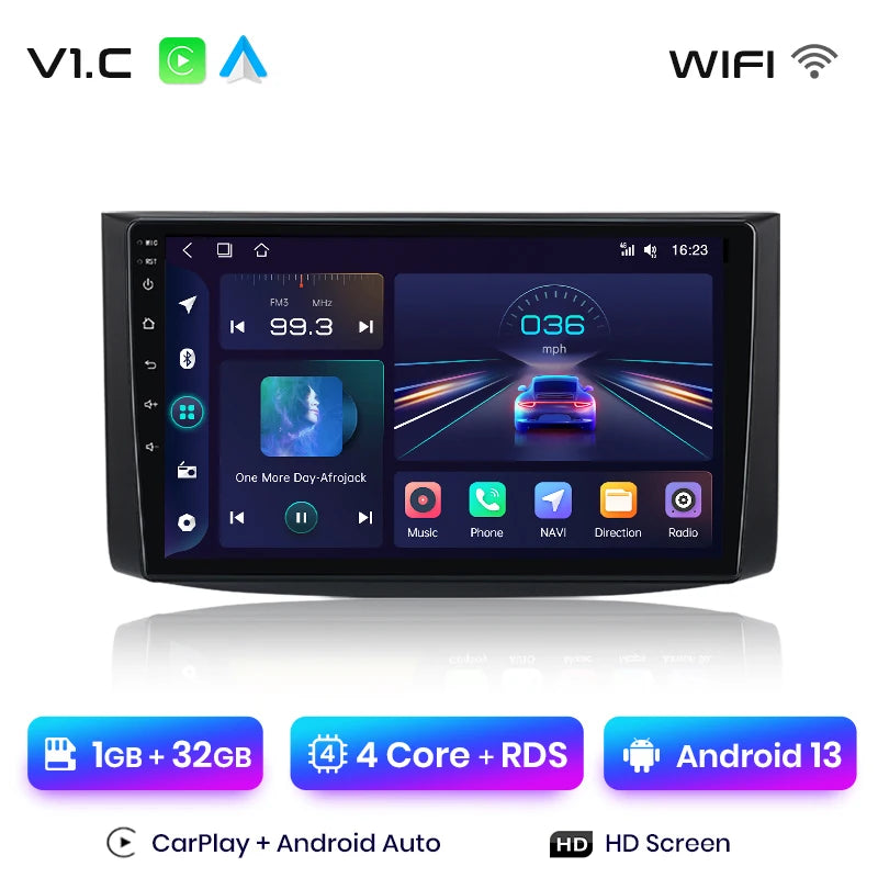 Radio Junsun V1 Plus para Chevrolet Aveo 2006-2012 con CarPlay inalámbrico, Android Auto, sistema inteligente, 2 DIN, DVD, 2 DIN. 