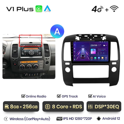 Junsun V1pro AI Voice 2 DIN Android Auto Radio para Nissan NAVARA 2006-2012 Carplay 4G Car Multimedia GPS 2 DIN Autoradio 