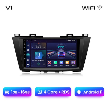 Junsun V1 AI Voice - Radio inalámbrica CarPlay Android para coche, GPS, 2DIN, 4G, para Mazda 5 (2010-2015) 