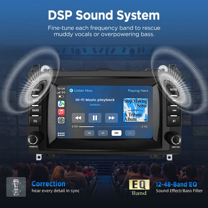 Junsun Wireless CarPlay Car Radio For Mercedes Benz B200 Class Sprinter W906 Viano Vito W639 Android Multimedia