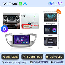 Lade das Bild in den Galerie-Viewer, Junsun V1pro Drahtlose CarPlay Android Auto Radio Für Hyundai IX35 Tucson 3 2015-2018 4G Auto Multimedia GPS 2din autoradio 
