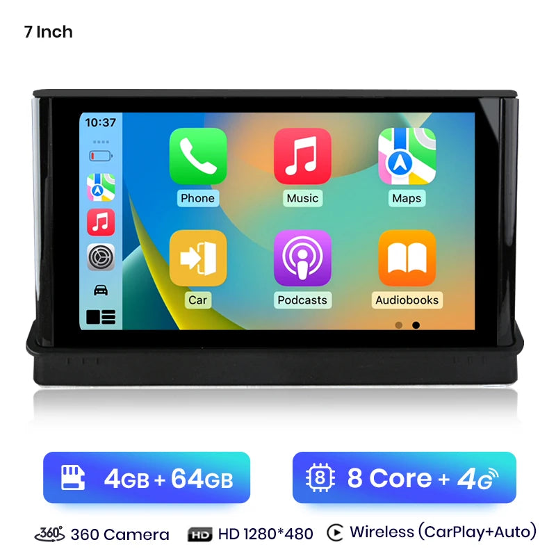 Junsun 10,25 Zoll Wireless CarPlay Autoradio Multimedia für Audi A3 2013-2018 2015 2016 4G Andorid Auto-Navigations-Player 