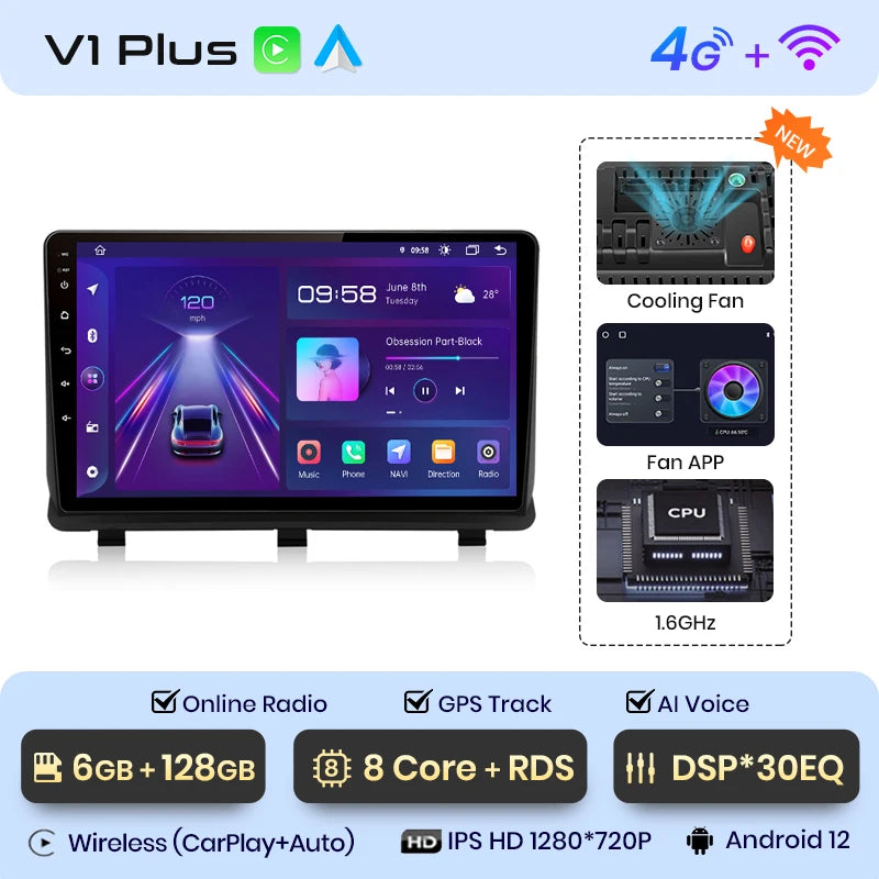 Junsun V1pro AI Voice Android Auto Radio For Opel Antara 2006 - 2017 Carplay 4G Car Multimedia GPS 2din autoradio