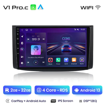Radio Junsun V1 Plus para Chevrolet Aveo 2006-2012 con CarPlay inalámbrico, Android Auto, sistema inteligente, 2 DIN, DVD, 2 DIN. 