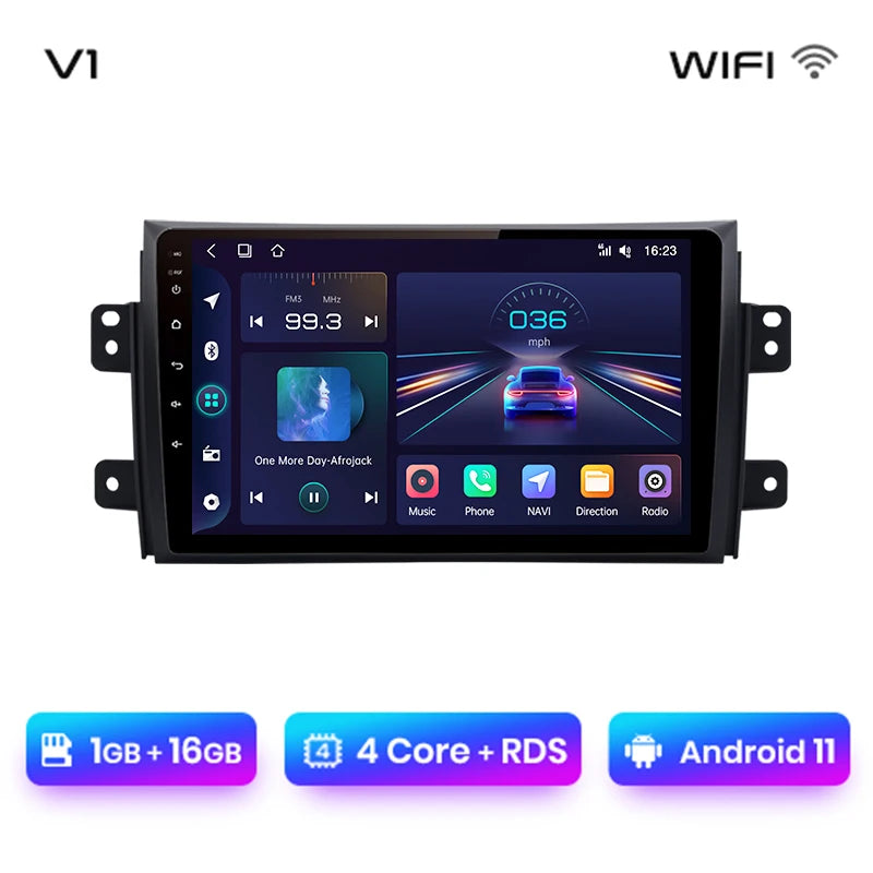 Junsun V1pro Android Autoradio für Suzuki SX4 2006–2013, für Fiat Sedici 2005–2014, Carplay 4G, Auto-Multimedia, GPS, 2-Din-Autoradio 