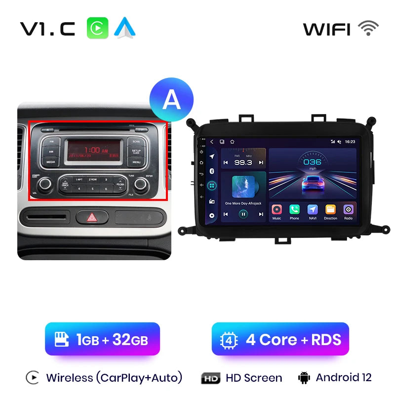 Junsun V1pro AI Voice 4G Carplay Android Auto Multimedia Player For Kia Carens 2013-2018 2din Car Radio GPS autoradio bluetooth