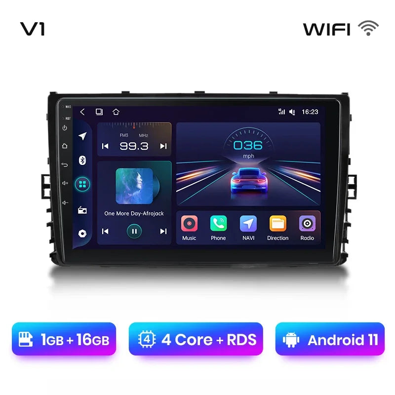 Junsun Wireless CarPlay Android Auto Radio For Volkswagen VW MQB POLO VI Jetta MK7 T6 Bora 2018 2019 2020 2021 4G 2 din RDS BT