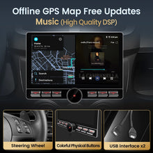 Lade das Bild in den Galerie-Viewer, Junsun 10.6 Inch Universal Rotatable 1DIN 2DIN Car Radio Wireless CarPlay Android Auto Touch Screen Multimedia GPS autoradio
