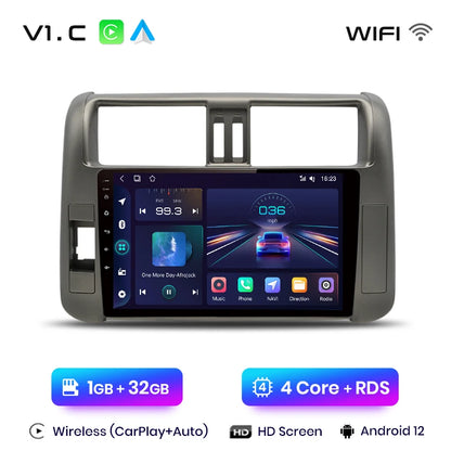 Radio Junsun V1pro con voz IA y Android Auto, multimedia para Toyota Land Cruiser Prado 150 (2009-2013), 4G, Carplay, 2DIN 