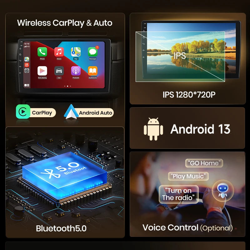 Junsun V1pro AI Voice Car Radio Android Auto Multimedia For Toyota Land Cruiser Prado 150 2009-2013 4G Carplay 2din autoradio