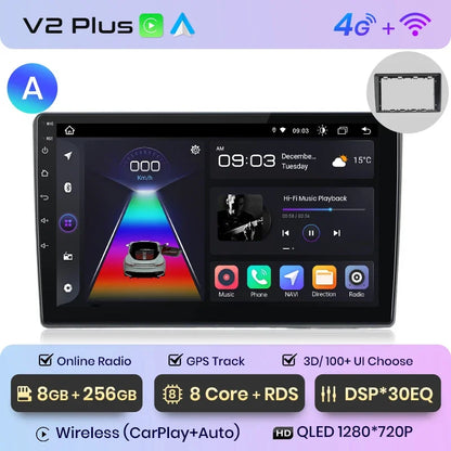 Radio multimedia Junsun con CarPlay inalámbrico y Android para coche, sistema inteligente GPS para VW Passat B5 B6 (2004-2010) 