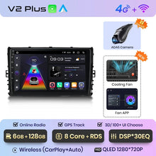 Load image into Gallery viewer, Junsun Wireless CarPlay Android Auto Radio For Volkswagen VW MQB POLO VI Jetta MK7 T6 Bora 2018 2019 2020 2021 4G 2 din RDS BT
