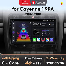 Load image into Gallery viewer, Junsun V1 AI Voice Wireless CarPlay Android Auto Radio For Porsche Cayenne 1 9PA 2002-2010 4G Car Multimedia GPS 2din autoradio
