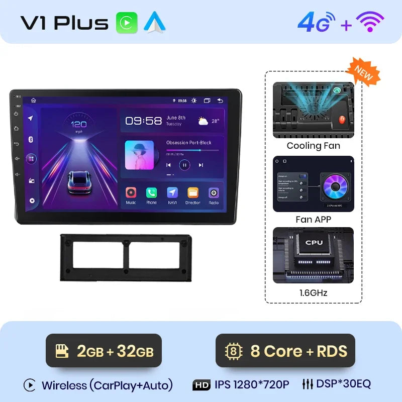 Junsun Wireless CarPlay Android Auto Radio For VW SANTANA 2000 BISTA 2003 2004-2011 Car Intelligent Systems RDS BT WiFi 2 din