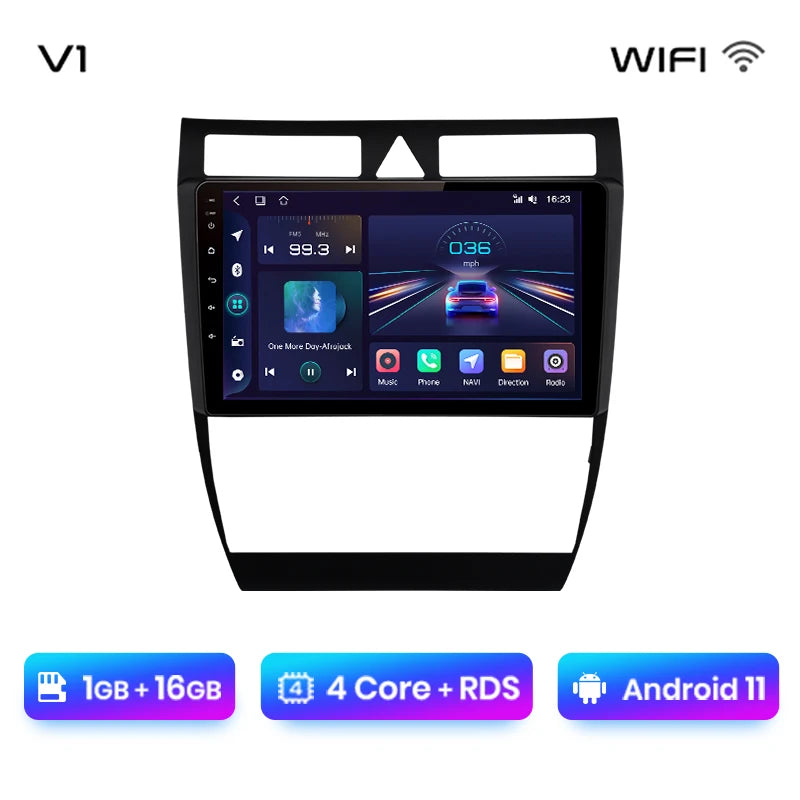 Junsun V1 AI Voice Wireless CarPlay Android Auto Radio For Audi A6 C5 1997-2004 S6 RS6 4G Car Multimedia GPS 2din autoradio